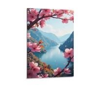 IEJKLUVWX Río en un cañón Cuadro De Pared Paisaje primaveral Arte De Pared Lienzo De Alta Definición Ecológico Fácil De Instalar Salón Dormitorio Diseño Exclusivo 20x30inch(50x75cm)