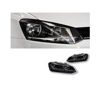 IEJPEQWW Estilo de coche compatible con VW POLO 2011-2018, faros estilo Golf 7.5, faros delanteros, lente de proyector de señal DRL, accesorios for coche(Silver headlight,RHD)