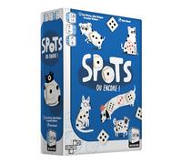 IELLO Dados Spots o Encore - Juego de Dados y Perros Todos, Stop o Encore y Colocación en Cartas, 1 a 4 Jugadores - Ilustraciones Adorables