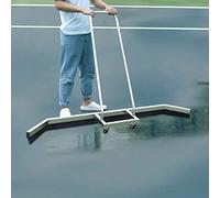 ieLsngai Espátula Deportiva para Pista de Tenis 132 x 87 cm, Rasqueta para Pista de Tenis de Acero Inoxidable, Extractor de Pista de Tenis, para Pistas Deportivas Garajes, con Ruedas y Mango