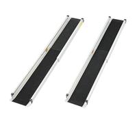 ieLsngai Rampa telescópica para silla de ruedas de hasta 300 kg, rampas telescópicas para sillas de ruedas, rampa telescópica portátil de aluminio antideslizante con bolsa de almacenamiento, para