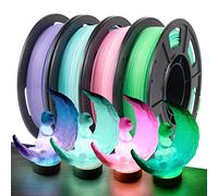 IEMAI Filamento PETG de 1,75 mm, bobina de 250 g, 4 colores, filamento para impresora 3D PETG bicolor