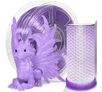 IEMAI Filamento PLA 1.75mm 1Kg, Brillo Transparent PLA Púrpura Brillante, Filamento para impresora 3D, Precisión Dimensional +/- 0.02mm