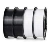 IEMAI PETG Filamento 1.75mm 4KG, Negro/Blanco Nieve PETG Filamento para Impresora 3D, Compatible con Impresoras 3D Bambu Lab, Precisión Dimensional +/- 0.02mm