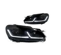 IENQBVL Faros Delanteros Para VW Para Golf 6 2009-2012 LED Mejorado Diseño 7.5 Luces De Señal DRL(Black,LHD)