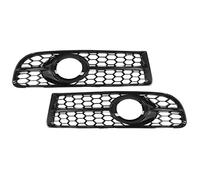 IENQBVL Frontales Rejillas para A-UDI A4 B7 S4 2005-2008 Coche ABS Faros Antiniebla Delanteros Rejilla Bisel 8E0807681F Reemplazo De Cubierta De Luz Antiniebla Negra Brillante