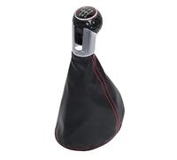 IENQBVL Palanca De Cambios Pomo Para Seat Para Ibiza 1996-2001 Transmisión Manual 5/6 Velocidades Pomo De Palanca Cambios Cuero Sintético(C-6 Speed)