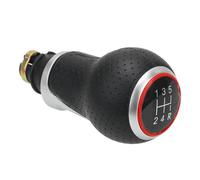 IENQBVL Palanca De Cambios Pomo Pomo De Palanca Cambios Para Seat Para Leon MK1 12 Mm 5/6 Velocidades Accesorios Para Coche Plástico ABS Y Cuero Sintético(Red 5 gear R)