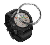 IENYU Acero para Garmin Fenix 6 6X Pro 6X Zafiro Bisel Anillos Adhesivos Anti Arañazos Cubierta de Metal Protector Smartwatch Accesorios Anillo, For Fenix 6X GPS, Ágata