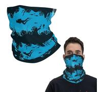 IEOIAEKI Deep Sea Caveran Diver Dive Explore Bandana para el cuello impresa, bufanda multiusos para ciclismo, unisex para adultos e invierno