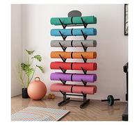 IEOWY Organizador de Almacenamiento para Rodillos de Espuma, con Ruedas con Bloqueo - Estantería Dorada de Alta Resistencia, para Estudios de Yoga - Soporte móvil Independiente