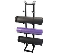 IEOWY Soporte de Almacenamiento de 4 Niveles para esterillas de Yoga, Expositor Vertical de Metal para Rodillos de Espuma, esterillas de Fitness, Organizador para Gimnasio en casa.