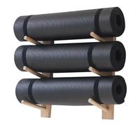 IEOWY Soporte de Pared Ajustable para Esterilla de Yoga, Ideal para Gimnasio en casa o Sala de Entrenamiento. Organizador de Metal para esterillas de Ejercicio. Estante para Rodillos de Espuma.