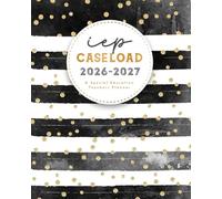 IEP Caseload Planner 2026-2027: A Simple Organizer for Special Education Teachers (30 Student in Caseload) " Academic Year August to July | Black Stripe