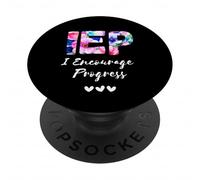 IEP I Encourage Progress Special Education School Teacher PopSockets PopGrip Adhesivo