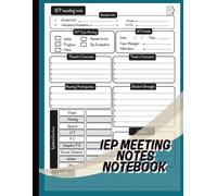 IEP Meeting: IEP Notes sheet for Special Education Teacher | School Psychologist Planner | Great Gift for Teachers