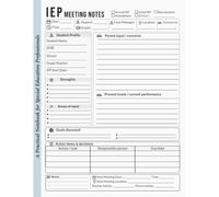 IEP Meeting Notes: A Practical Notebook for Special Education Professionals