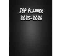 IEP planner 2025-2026: IEP Lesson Agenda for Special Education Teachers | August to July Academic Year (20 students in a Caseload) Cover Black