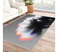 IEPOZWA Patrón Geométrico Abstracto en Alfombra de Colores Vivos Blanco para Uso en Interior, Alfombra Decorativa, Fácil de Limpiar, Sin Deslizamiento（Gris-210x270cm