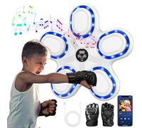 IERAKOR Maquina de Boxeo Musical, 2025 Nueva Maquina de Boxeo Pared con Guante, Modo Bluetooth, 9 Velocidades, 9 Modos de Entrenamiento, Inteligente Contando, Music Boxing Machine para Niños (Blanco)