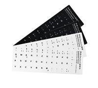 IERCZA 4 Piezas Adhesivo para Teclado Alemán Adhesivo para Teclado, Adhesivo para Teclado Alemán,Reemplazo de Adhesivo Alemán con Letras Blancas