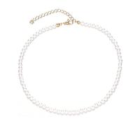 IERCZA Gargantilla de perlas de imitación para mujer, collar corto redondo de perlas simples para boda, día de San Valentín, accesorios elegantes blancos