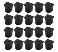 Ieron 10 Pares Protectores de Tacón Alto de 11-12 mm, Cubiertas de Plástico Negro para Protección del Talón de Zapatos, Tapas de Tacón de Aguja Antideslizantes para Caminar sobre Hierba/Suelos