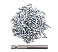 Ieron 100 Tornillos para Llantas 4x12 mm, Clavos de Nieve con Herramienta, para Bicicleta, Scooter, Coche