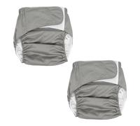 ieron 2 fundas de pañales de tela para adultos, ajustable, lavable, reutilizable, impermeable, ropa interior para incontinencia, pantalones de plástico de cintura alta a prueba de fugas (XL)