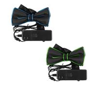 Ieron 2 Pajaritas Luminosas Ajustables con 3 Modos de Flash, novedosas Pajaritas de neón para Fiestas, carnavales, Halloween, atuendos de temática Verde