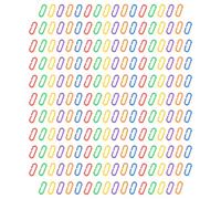 Ieron 200 Piezas de Ganchos de plástico con Forma de C, eslabones de Cadena, Anillos, eslabones de arcoíris, Conectores de Enlace rápido para jaulas de pájaros, Loros y pequeñas, Accesorios para