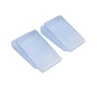 Ieron 4 topes de Puerta de Goma Antideslizantes para Todos los Pisos Cuñas de Puerta Ajustables en Altura para asegurar Puertas de Cocina, Oficina y sótano - Transparente