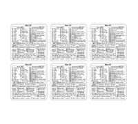 Ieron 6 Pegatinas Atajos Teclado Mac OS, Pegatinas Vinyl sin residuo para portátil MacBook Air & Pro 13-16 Pulgadas