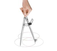 ieron 6 pulgadas 150 mm ajustable con soporte para lápices para círculo de brújula, marcador de arañazos y bloqueo de ala divisor para carpintería, círculos de dibujo, metalurgia y trabajos de cuero