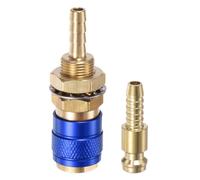 Ieron Acoplamiento rápido de Gas y Agua de 6 mm Azul para Soldadura con Arco de argón Conector de Enchufe rápido de antorcha de Soldadura refrigerada por Agua Flujo eficiente de Agua y Gas