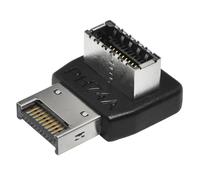 Ieron Adaptador Type-E en ángulo Recto con Carcasa Moldeada por inyección Adaptador Type-E Codo de dirección de 90 Grados Compatible con USB 3.1 10G / 3.2 20G Velocidad Completa (PH74A)