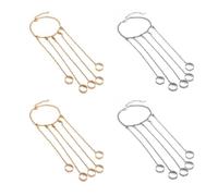 Ieron Anillo de Dedo Abierto Vintage de 2 Piezas con Cadena, Anillo de nudillo de Cruz Punk con Borla, Accesorios de joyería gótica para Mujeres y niñas, Regalo de declaración de Moda único