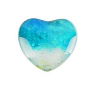 Ieron Blue Beach Glass Heart Pocket Hug Stones Mini Love Stones Accesorios Decorativos