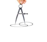 ieron Brújula de metal ajustable con cerradura de 6 pulgadas, brújula divisora de acero, herramienta de brújula de dibujo para trabajos de cuero, metalurgia, carpintería, dibujo geométrico