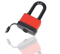 ieron Candado de grillete de 40 mm de largo, impermeable, con llave, resistente a la intemperie, para exteriores, ideal para el hogar, jardín, puerta, garaje, rojo
