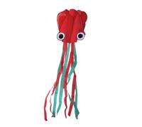 ieron Cometas de Pulpo Grandes de 12.8 pies x 2.1 pies con Cola Colorida de 7 pies de Largo, fácil de Volar con asa para niños, Adultos Actividades al Aire Libre Viaje al Parque en la Playa Rojo