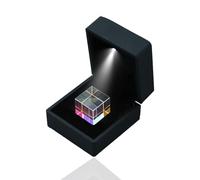 Ieron Cristal óptico de refracción de luz solar de seis lados, adornos de cristal de prisma de refracción de luz solar, vidrio óptico colorido de refracción de 20 mm, vidrio óptico de refracción