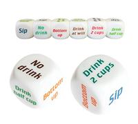 Ieron Dice 6 Piezas Barra de Dados Juguete Regla Creación Fiesta Diversión para Juego de Bebidas Bebedores Juego de Apuestas