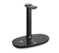 Ieron Estación de Carga inalámbrica 4 en 1 con Soporte para Auriculares para teléfonos Inteligentes, Relojes Inteligentes y Auriculares inalámbricos