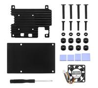ieron Estuche de Aluminio para Raspberry Pi 5 con refrigeración por Ventilador PWM (Negro)
