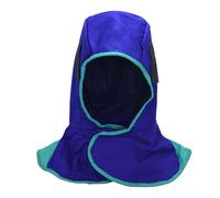 Ieron FR - Capucha de soldadura con cuello y hombro, protección ignífuga azul para cabeza y cuello