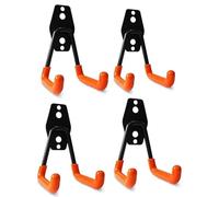 ieron Ganchos de Garaje de 4 Piezas, Almacenamiento de Garaje de Acero para cobertizo para organizar Herramientas eléctricas, artículos a Granel, Ganchos Dobles utilitarios(Naranja, 52 * 11 cm)