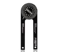 ieron Herramienta transportadora de sierra ingletadora de 7 pulgadas, herramienta de buscador de ángulos de aluminio de 360°, transportador de inglete profesional, medidor de inglete para esquina