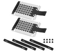 Ieron Juego de 2 bahías de Disco Duro SATA para de 9,5 mm con guía de Goma Bahías SSD compatibles con IBM ThinkPad T60 T410 T410S T400 T500 Caddy de Repuesto para actualización de Disco Duro