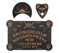 ieron Juego De Tablero Ouija De Madera Negra, Tableros Parlantes Clásicos Con Planchette, Tablero De Mensajes Metafísicos, Regalos Wiccan Para Suministros De Brujería.